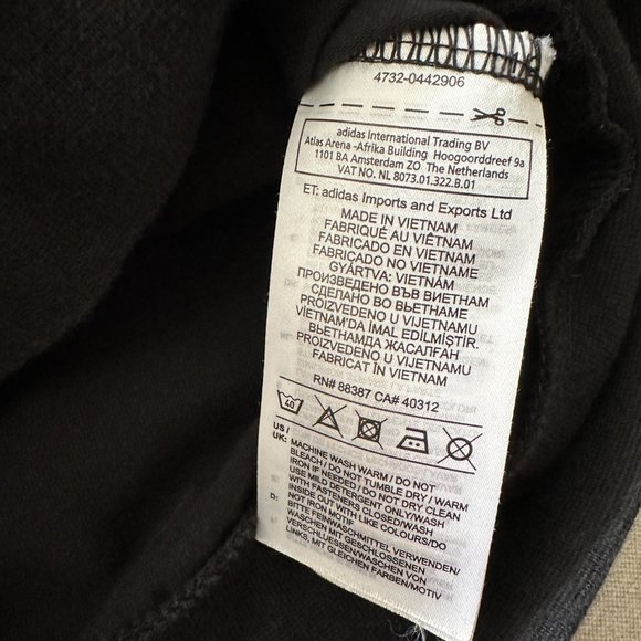 Adidas Women's 3 Stripe Full Zip Up Hoodie Long Sleeve Logo Black Sz M - Picture 4 of 5